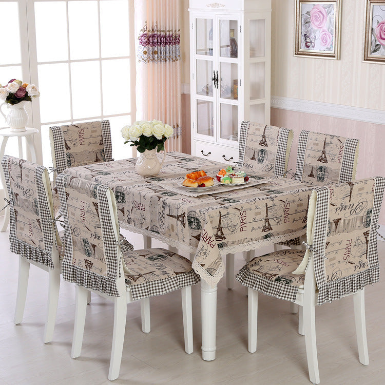 Decorative iron tower cotton and linen cover cloth