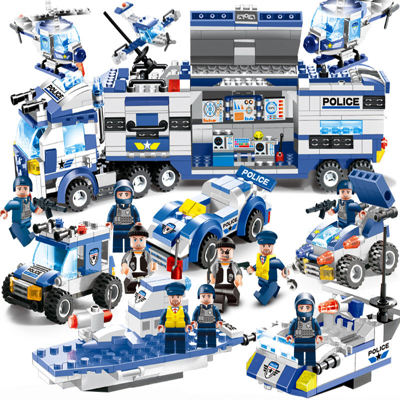 Porte-avions militaire, blocs de construction, jouets DIY pour enfants