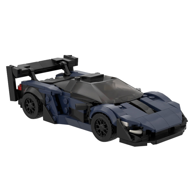 MOC Jeu de construction de blocs Cadeau Bleu saphir MCLUNE Serena GTR Voiture de sport
