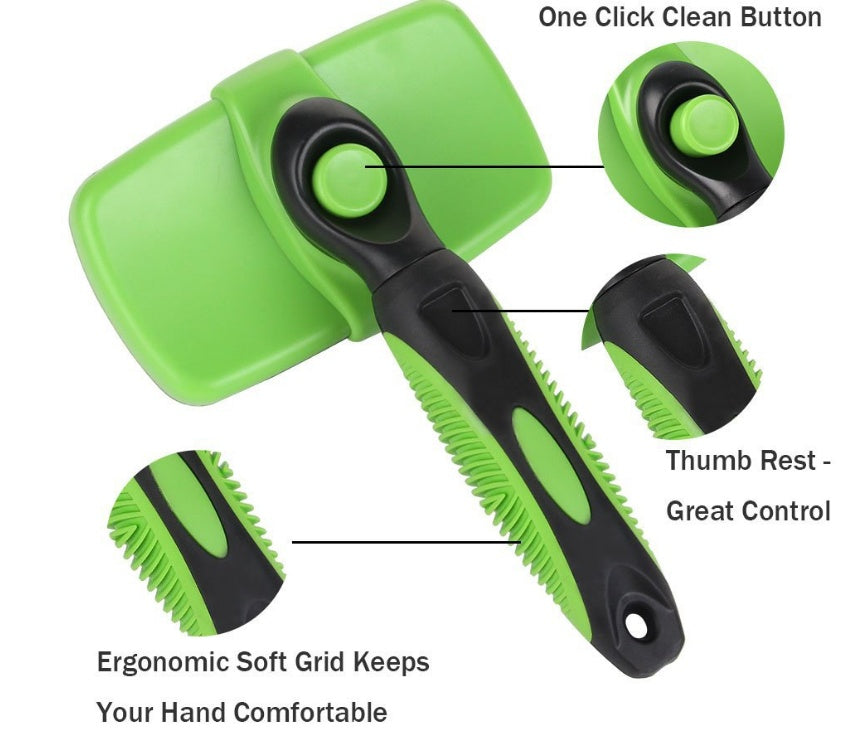 Brosse autonettoyante pour animaux de compagnie
