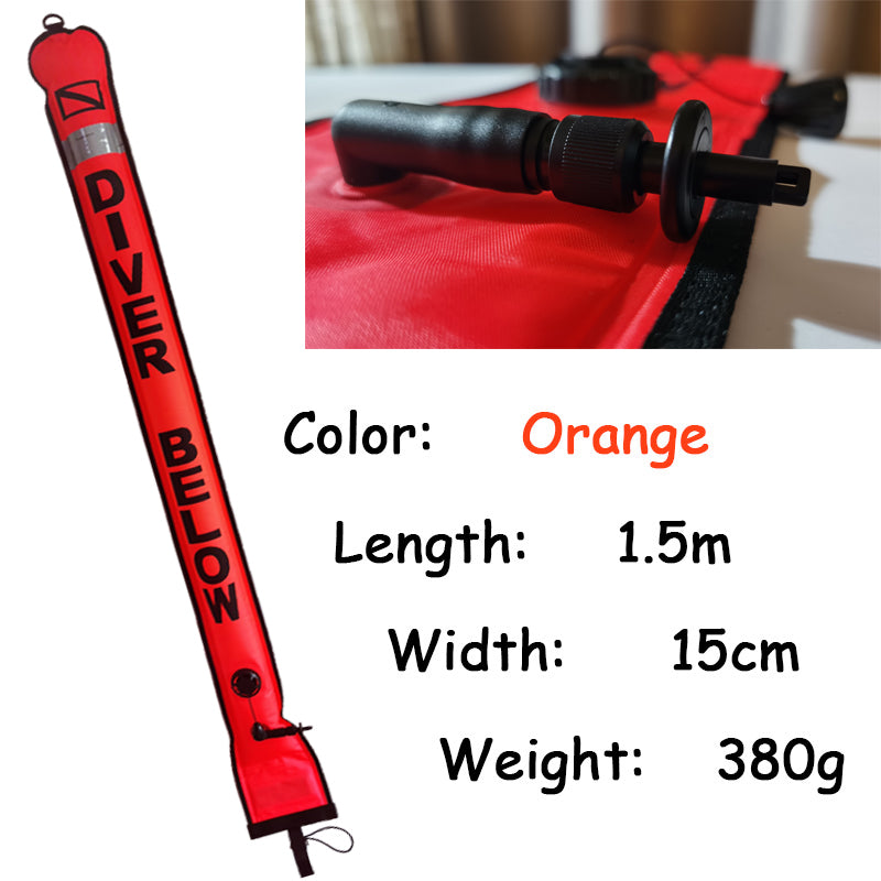 Mouth Blowing BCD Tube Inflatable Elephant Pull Lifebuoy Snorkeling Night Diving