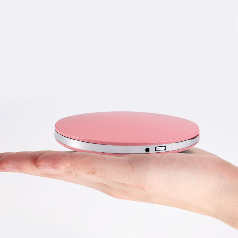 Mini miroir de maquillage portable à LED