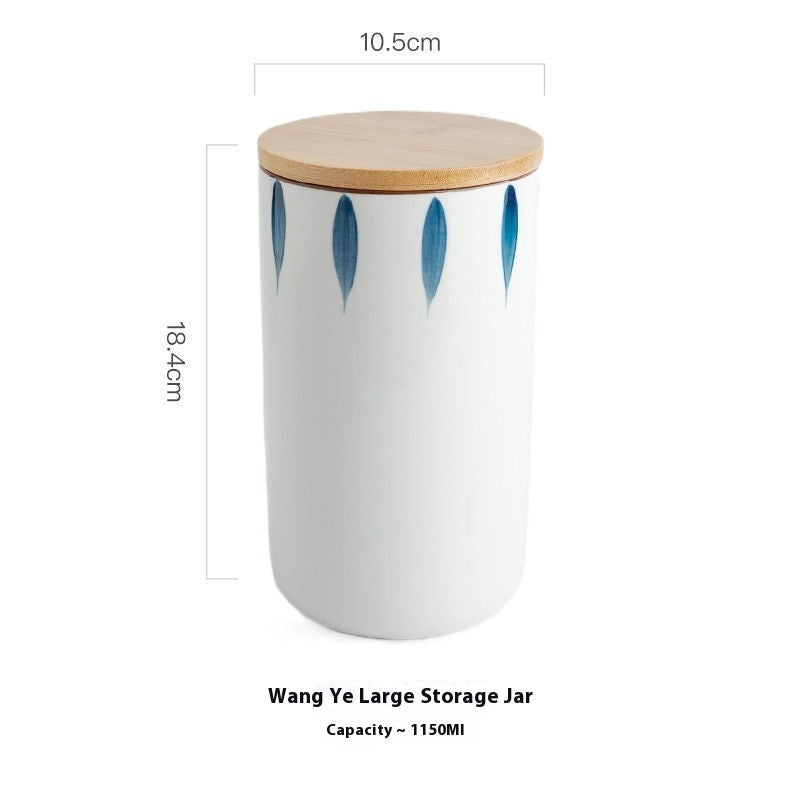 Sealed Jar Ceramic With Lid Kitchen Storage Cereals Food Storage Jar