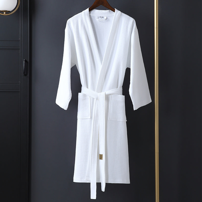 Bathrobe Absorbent And Quick-drying Men's Women's Long Couples Thin Robe