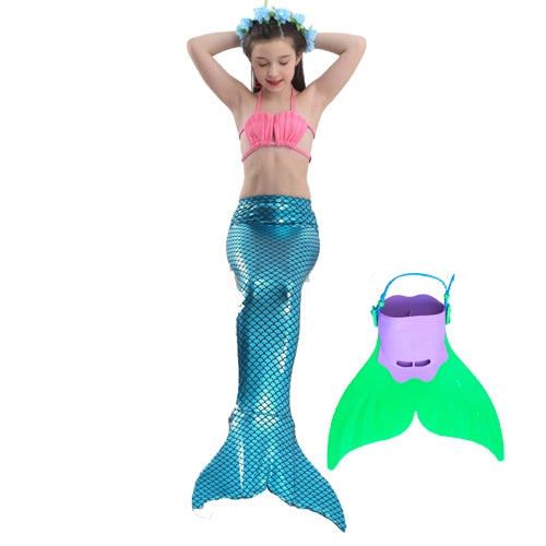 Mermaid fins Single whale tail fins Children's jumper shoes Swimming training fins