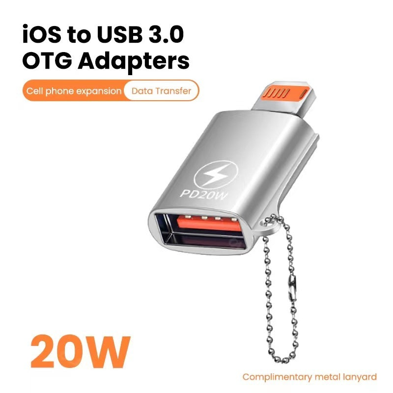 Adaptateur OTG d'extension de clé USB pour téléphone portable