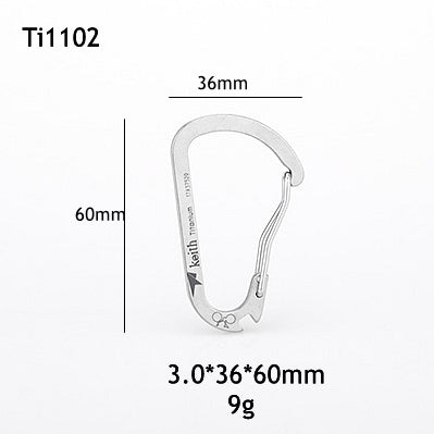 Pure titanium outdoor carabiner