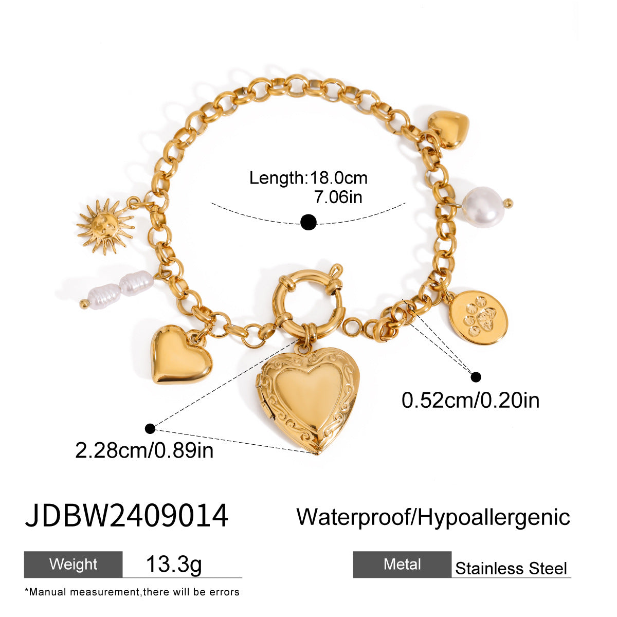 Bracelet chaîne d'amour tendance en acier titane avec nœud papillon et perles