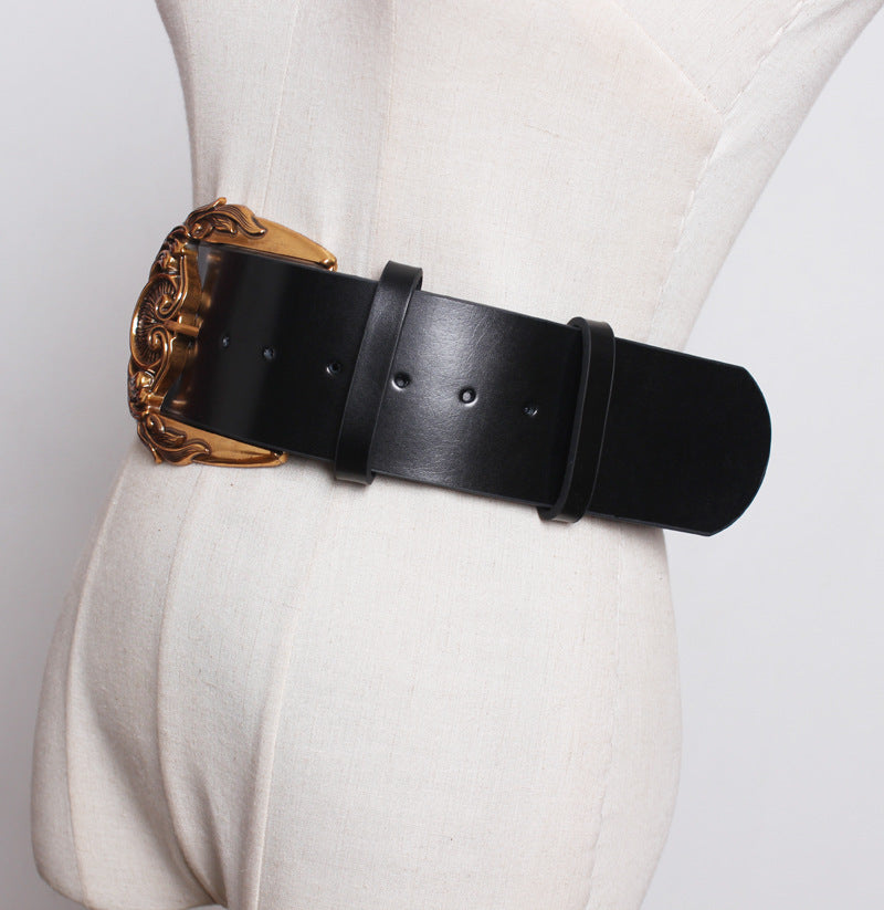 Accessoires de ceinture large décorative pour femme