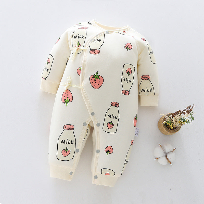 Baby warm one-piece clothes spring, autumn and winter
