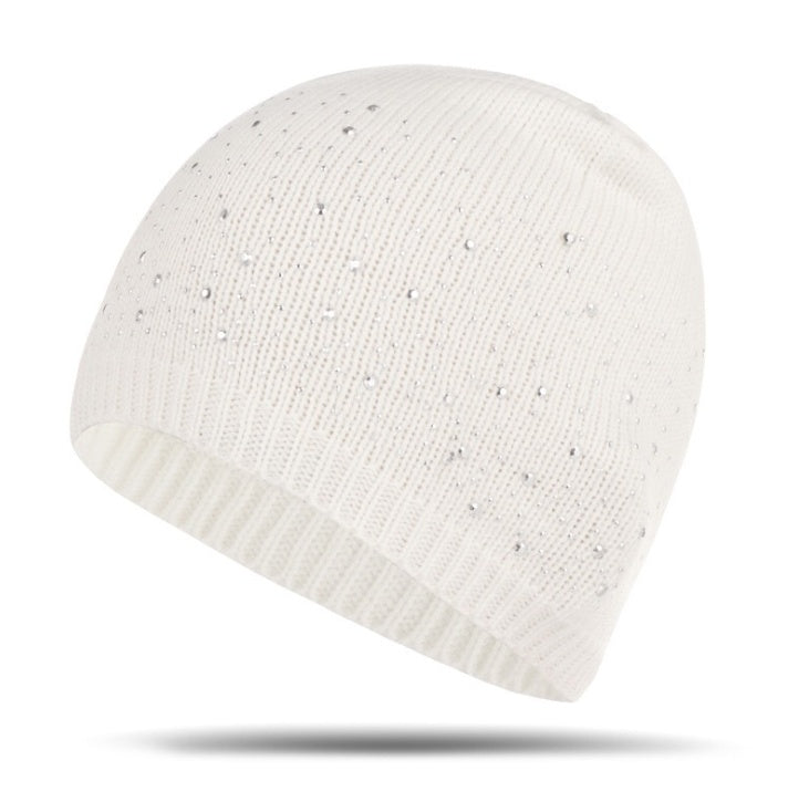Europe et États-Unis nouveau dames multi-couleur point drill tête chapeau tricoté automne et hiver chapeau tricoté chaud laine chapeau