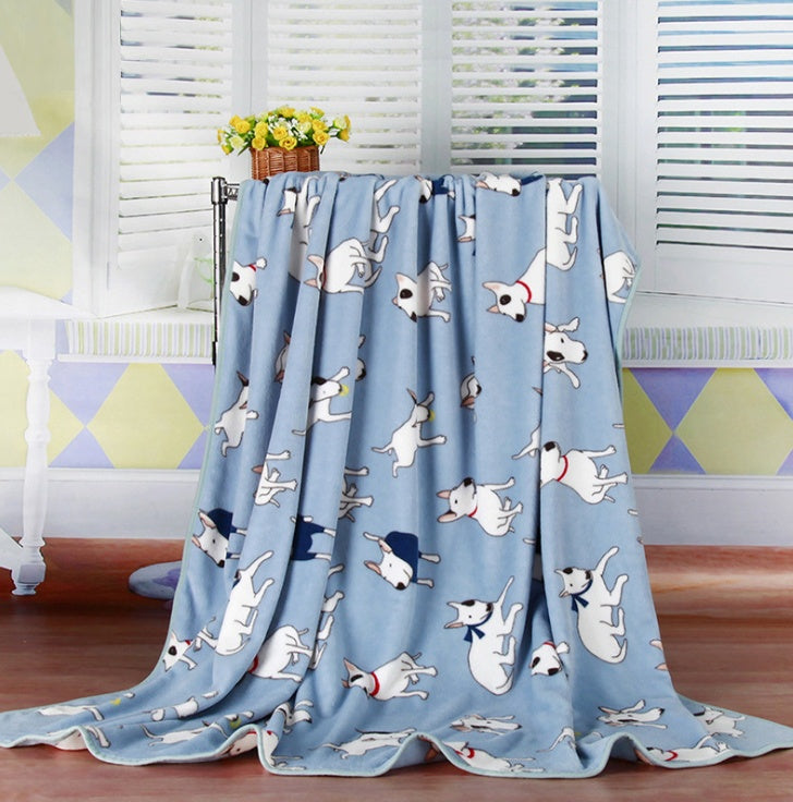 Summer Cool Flannel Blanket Cartoon Warm Mattress Blanket Air Conditioning Blanket Nap Blanket Was