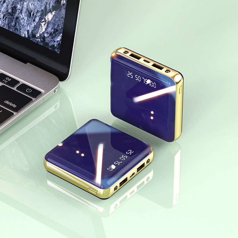 Banque d'alimentation portable miroir pour téléphone portable