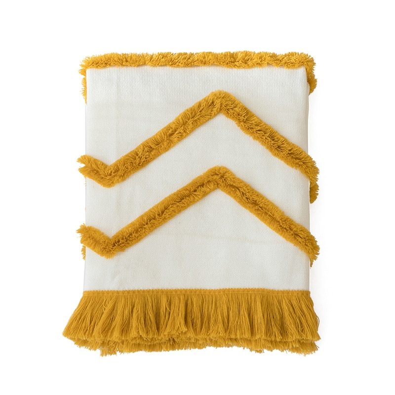 Tassel sofa blanket