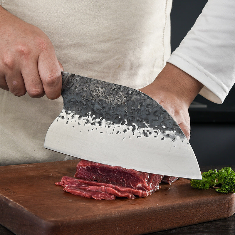 Hand Forged Hammered Steel Head Chef's Knife