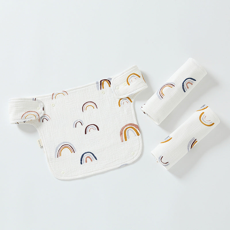 Double-shoulder Baby Waist Stool Drool Bib