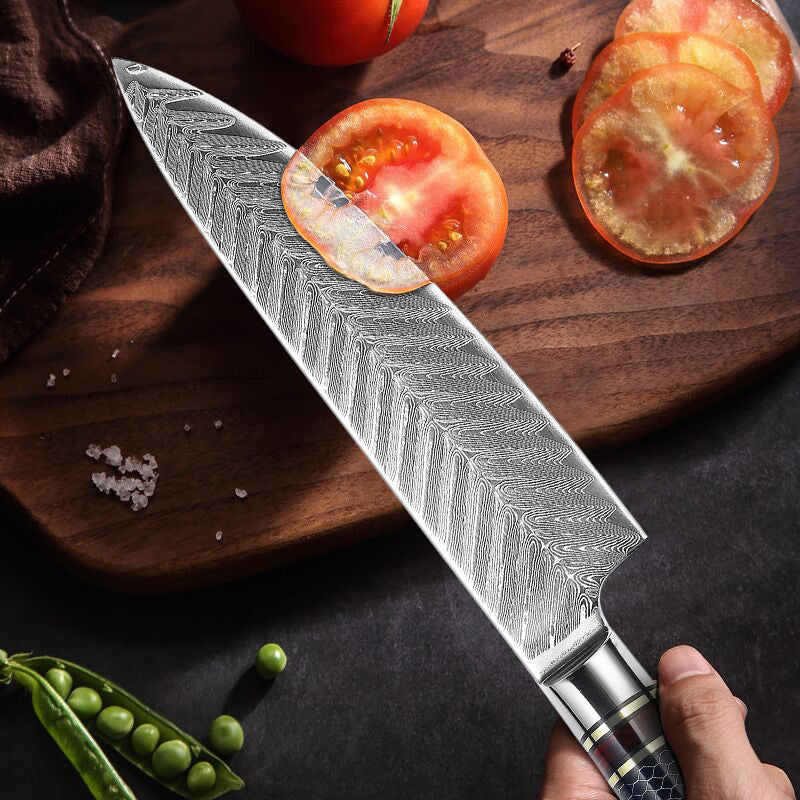 Damascus Steel Western Cuisine Yusheng Sliced Sashimi Knife