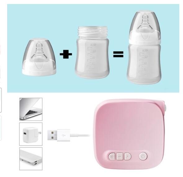Kit de tire-lait automatique électrique Pompe à lait Naturel Aspiration Mamelon Biberon USB Tire-lait BM