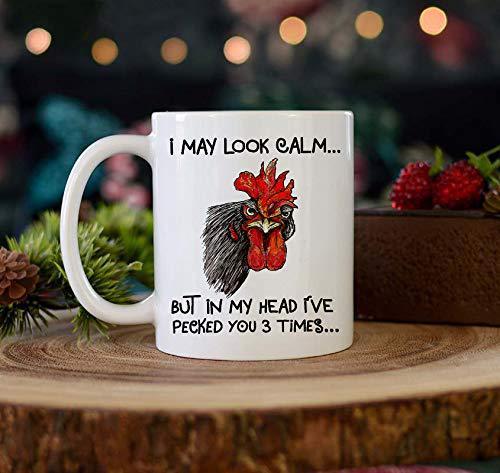 Tasse à café en céramique tête de poulet