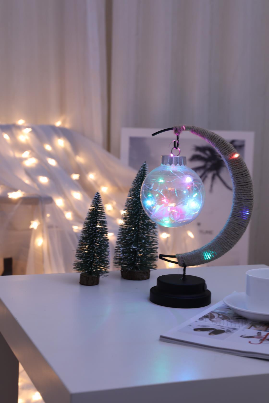 LED lune boule en forme de lampe fille cœur souhaitant boule