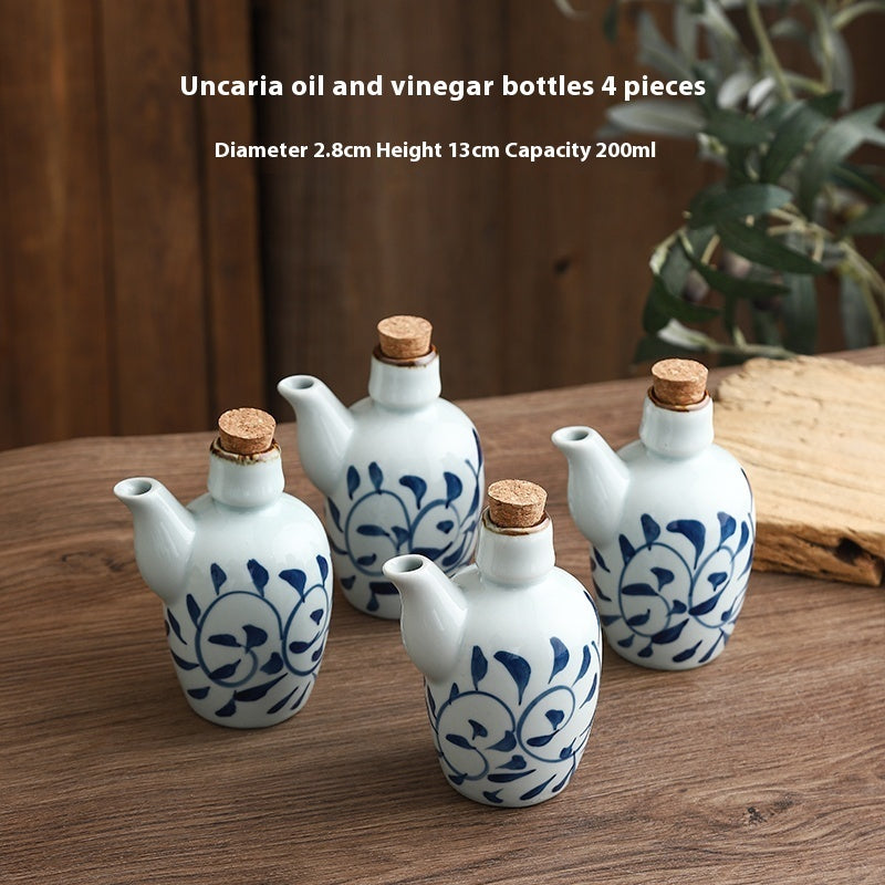 Commercial Small Capacity Old-fashioned Ceramic 200mL Soy Sauce Bottle