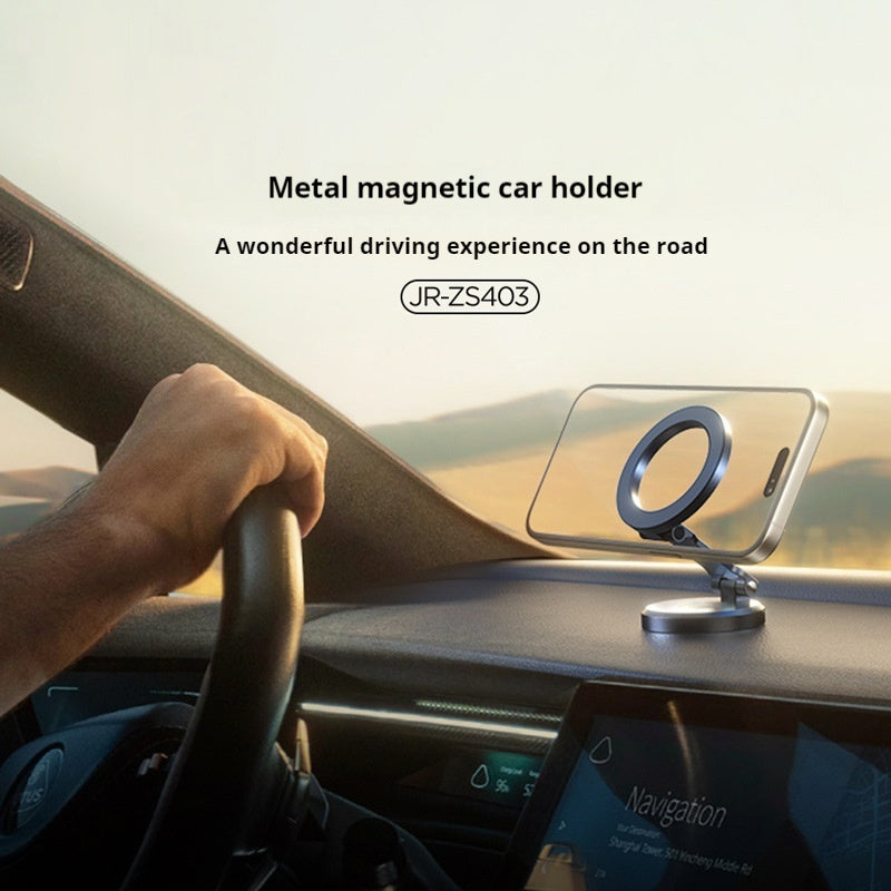 Support de Téléphone de Voiture Magnétique Pliable pour Tableau de Bord en Alliage d'Aluminium pour la Navigation de Voiture