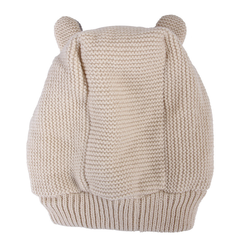 Chapeau pour animaux de compagnie en tricot simple avec oreilles de lapin