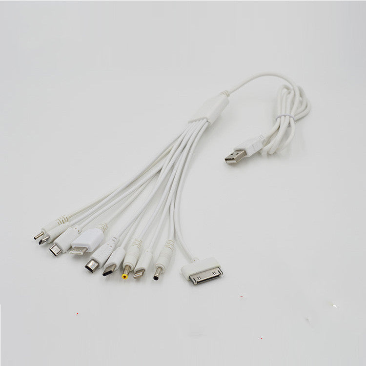 One Drag Ten Cable Point Ten Multifunctional USB Mobile Phone Charging Cable