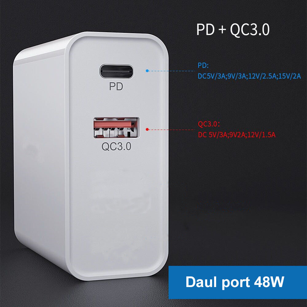 Chargeur rapide Chargeur de téléphone portable Tête de charge