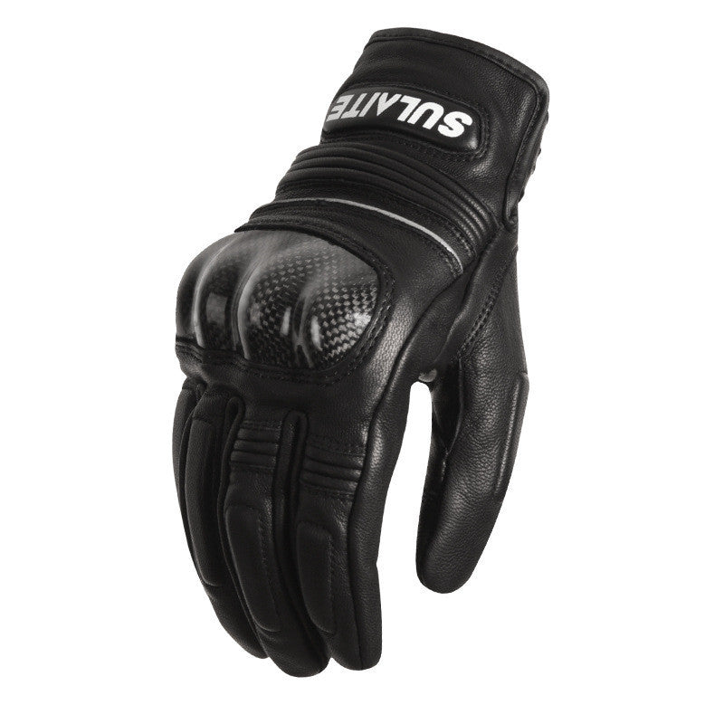 Gants de moto pleine phalange en peau de mouton pour hommes et femmes