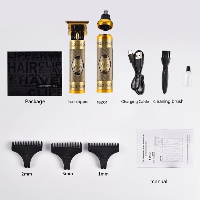 Household Three-in-one Set Self-service Electric Hair Cutting Knife