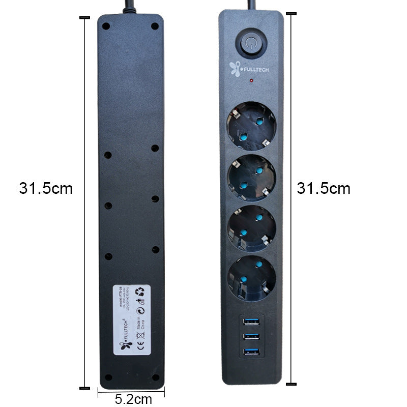 New European Plug Multi-function USB European Style Socket