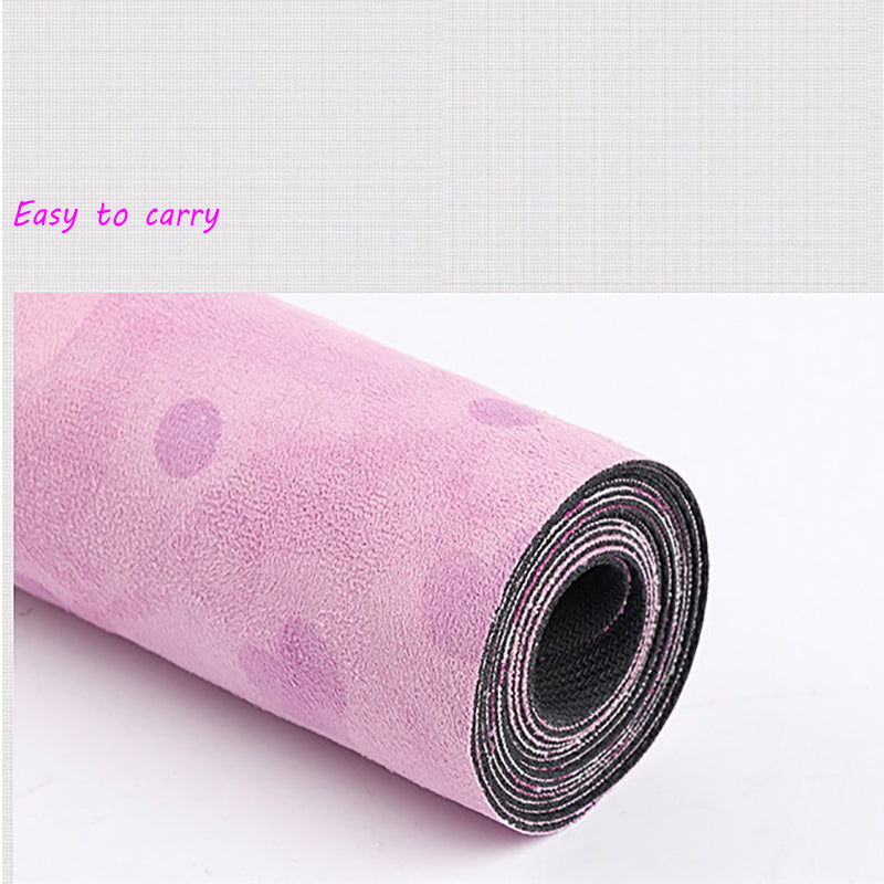 Tapis de yoga pliable en suède