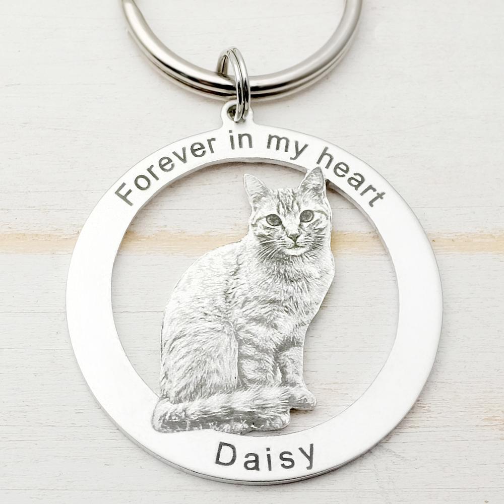 Custom Keychain Picture Keyring Dog Photo Pet Memo