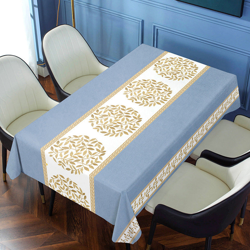 Non-slip Pvc Waterproof And Oil-proof Rectangular Coffee Table Tablecloth