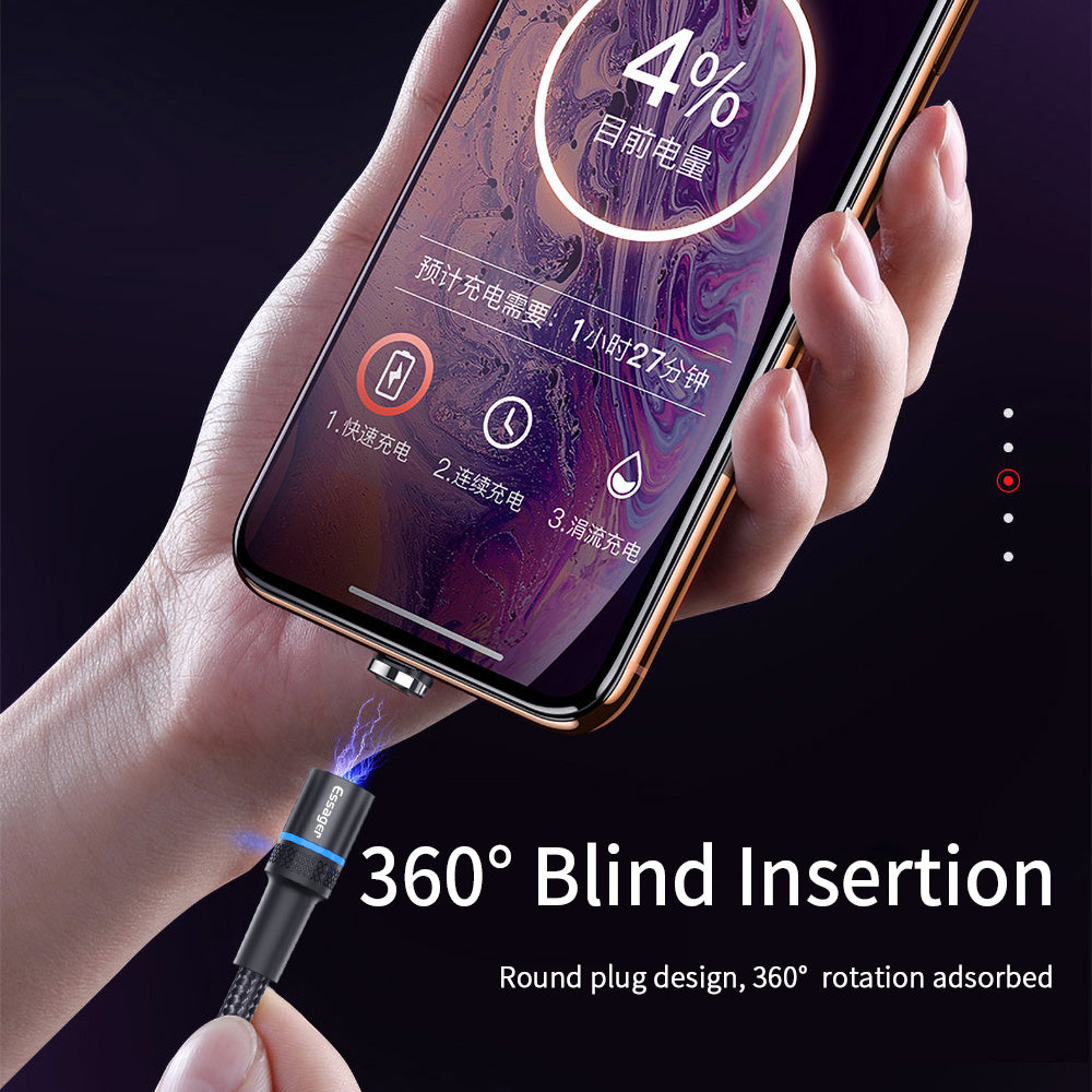 Round magnetic phone data cable