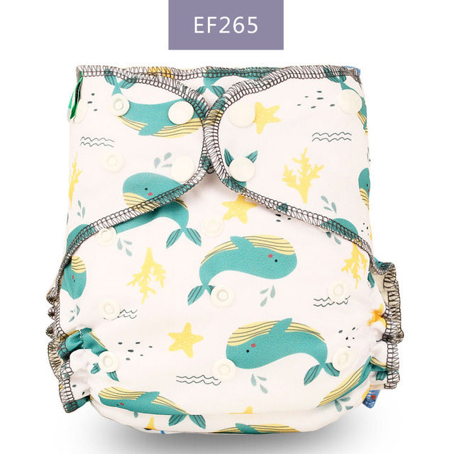 Super Absorbent Bamboo Cotton All-in-one Baby Night Cloth Diaper