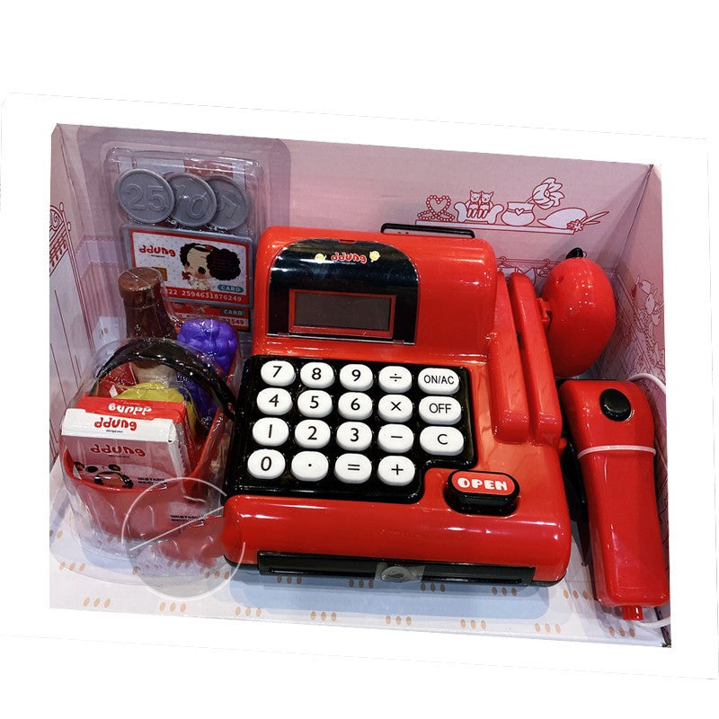 Children's play house toy cash register simulation radio