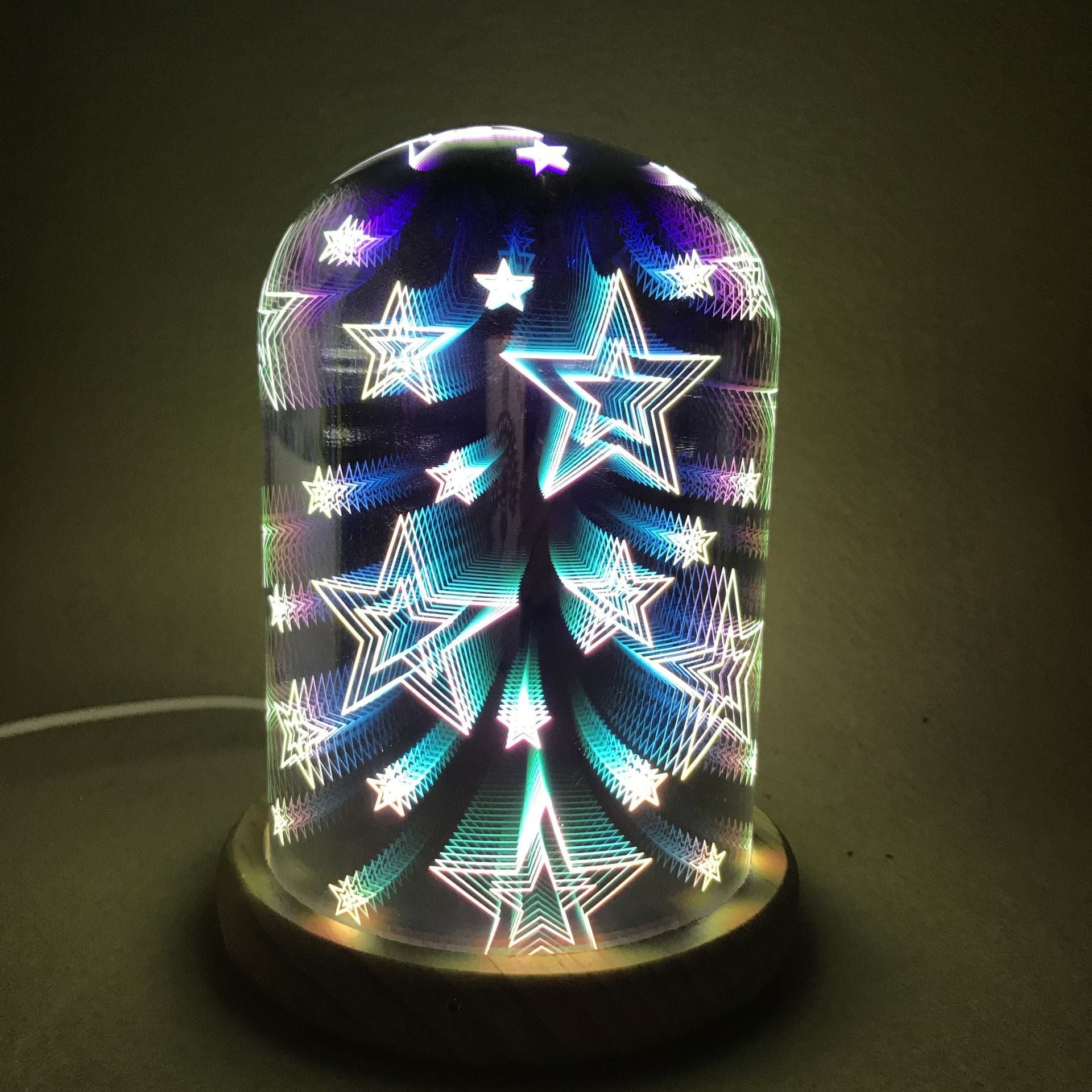 Lampe magique de Noël en verre 3D