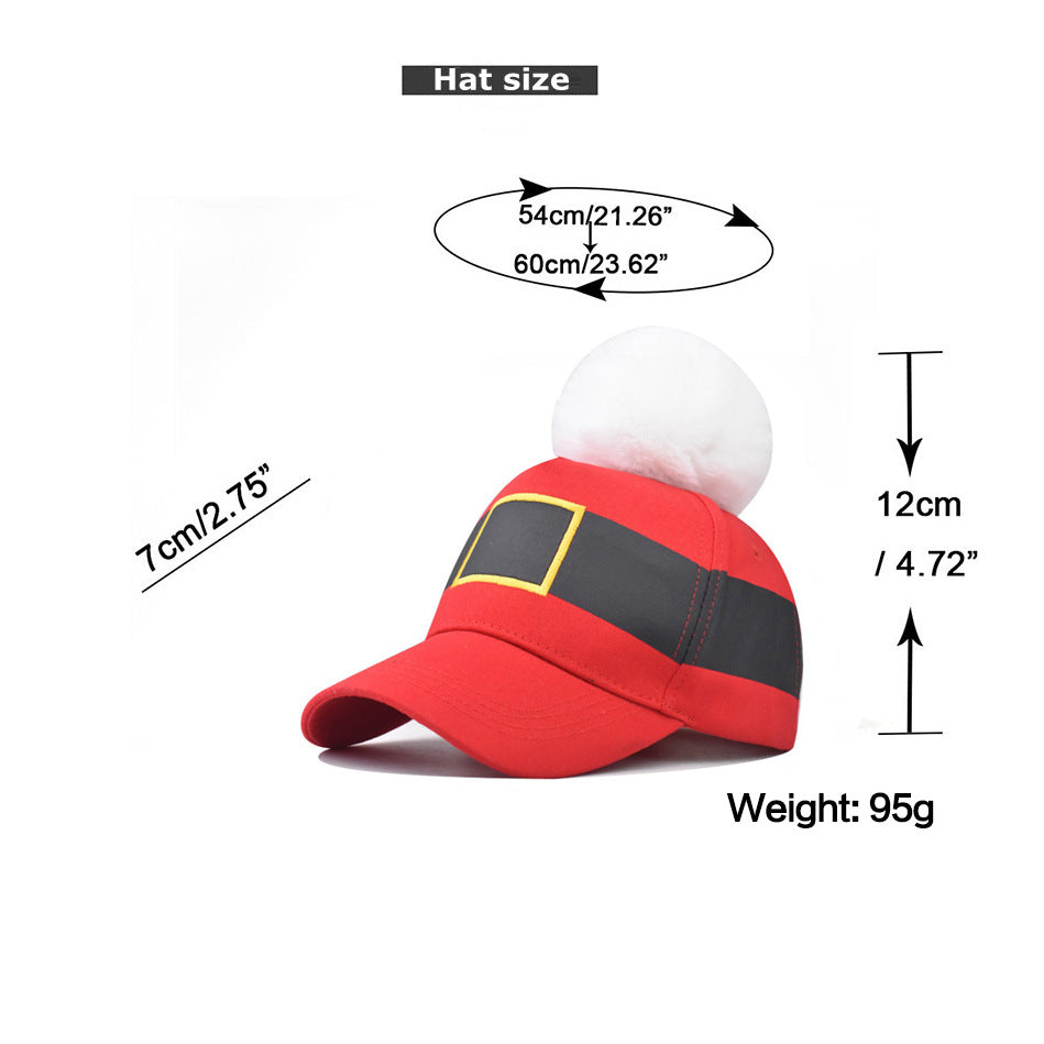 Casquette de baseball de Noël assortie à la boule de poils