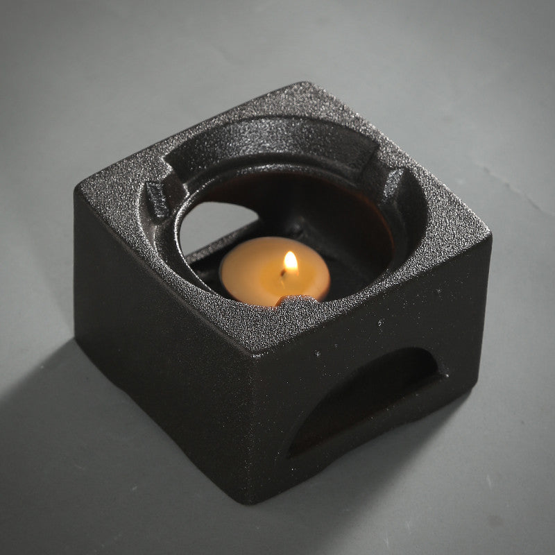 Chauffe-thé en poterie noire de style japonais et service à thé Kung Fu