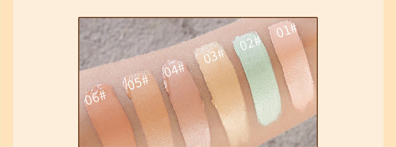 Cartoon Cream Pudding Six Color Concealer Natural Waterproof