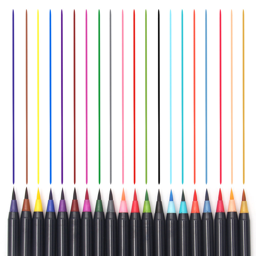 20 color watercolor soft brush set