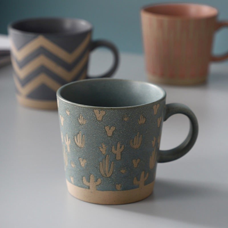 Tasse à café en grès pour couple