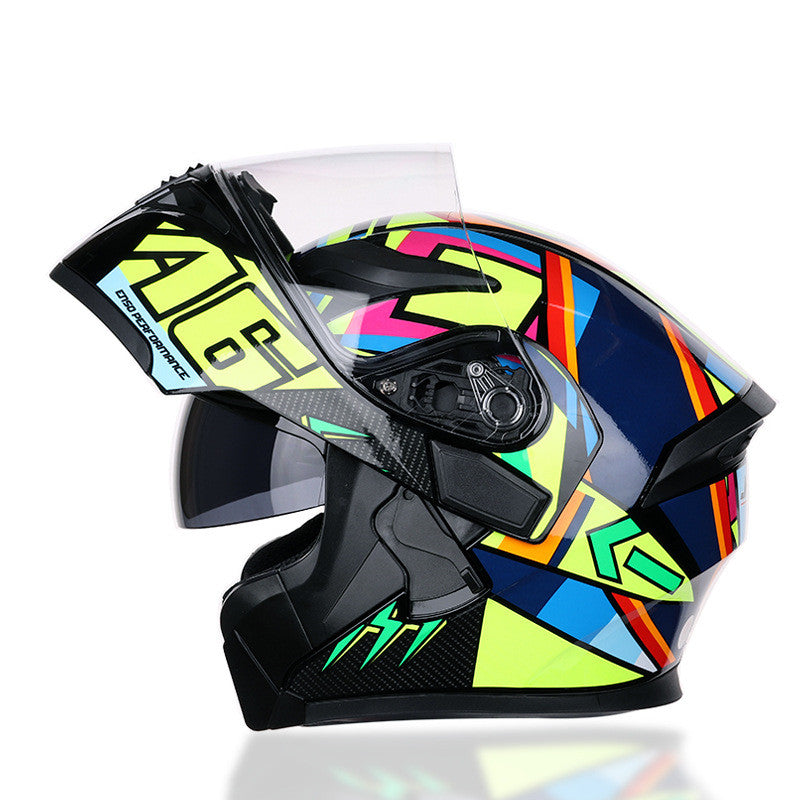 Casque de moto de course