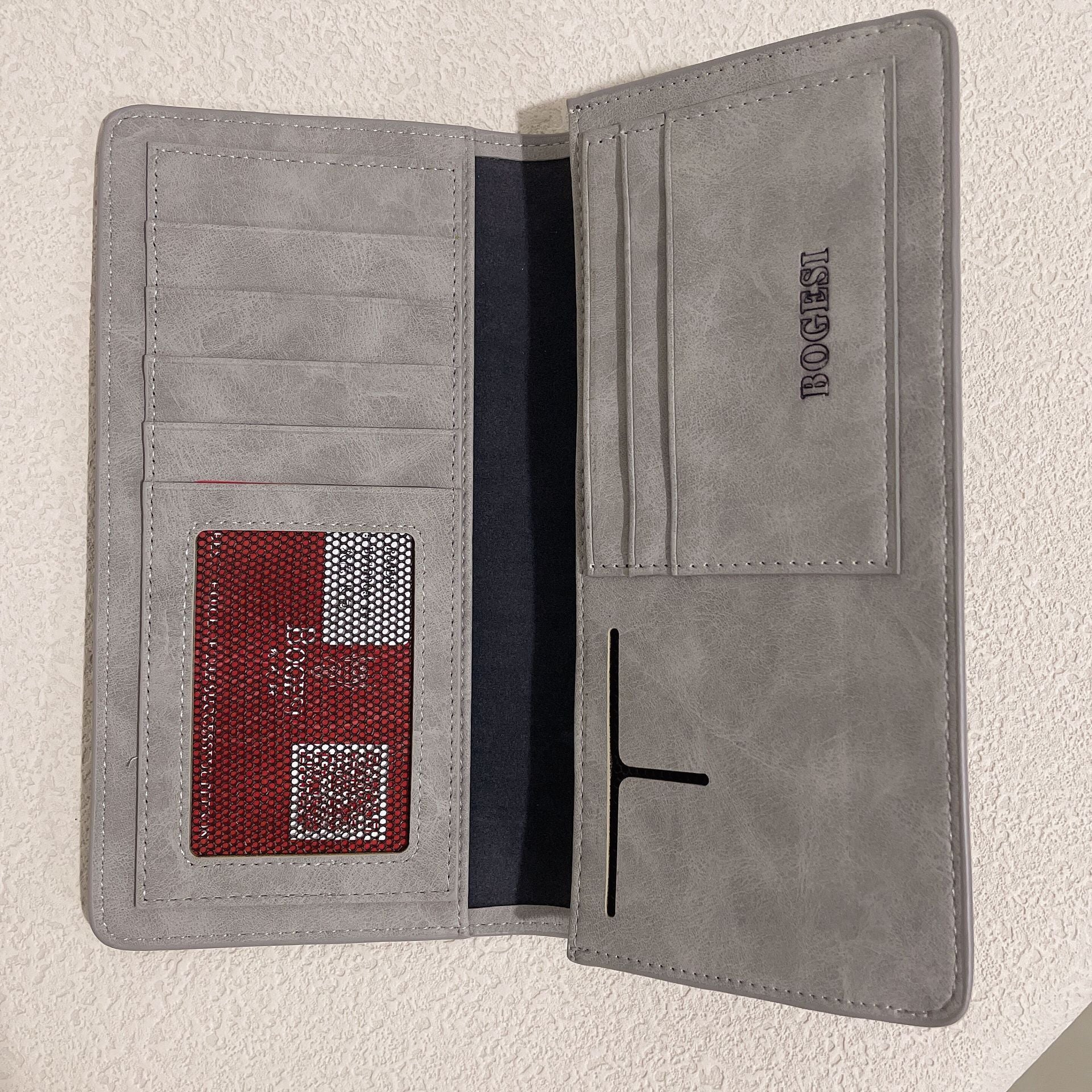 Portefeuille fin pour homme avec porte-cartes long