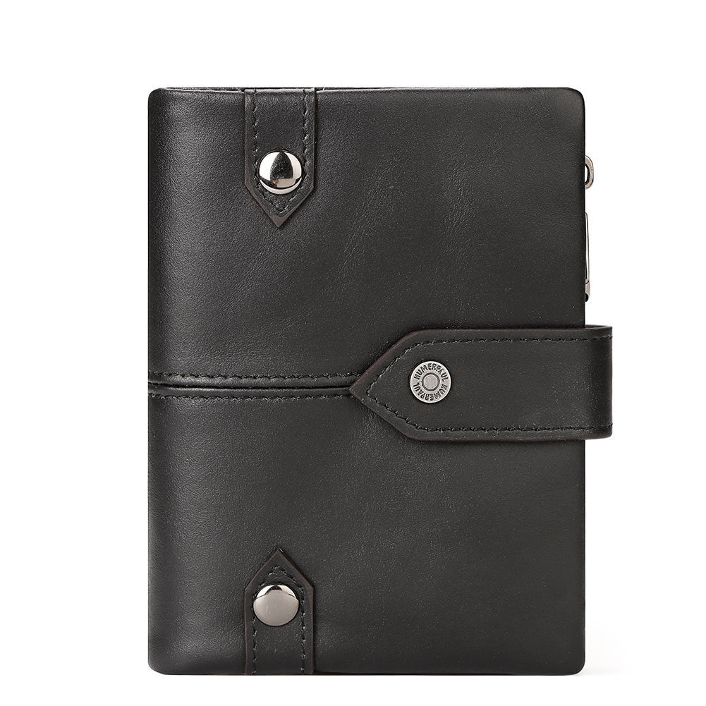 Portefeuille en cuir à la mode pour hommes et femmes