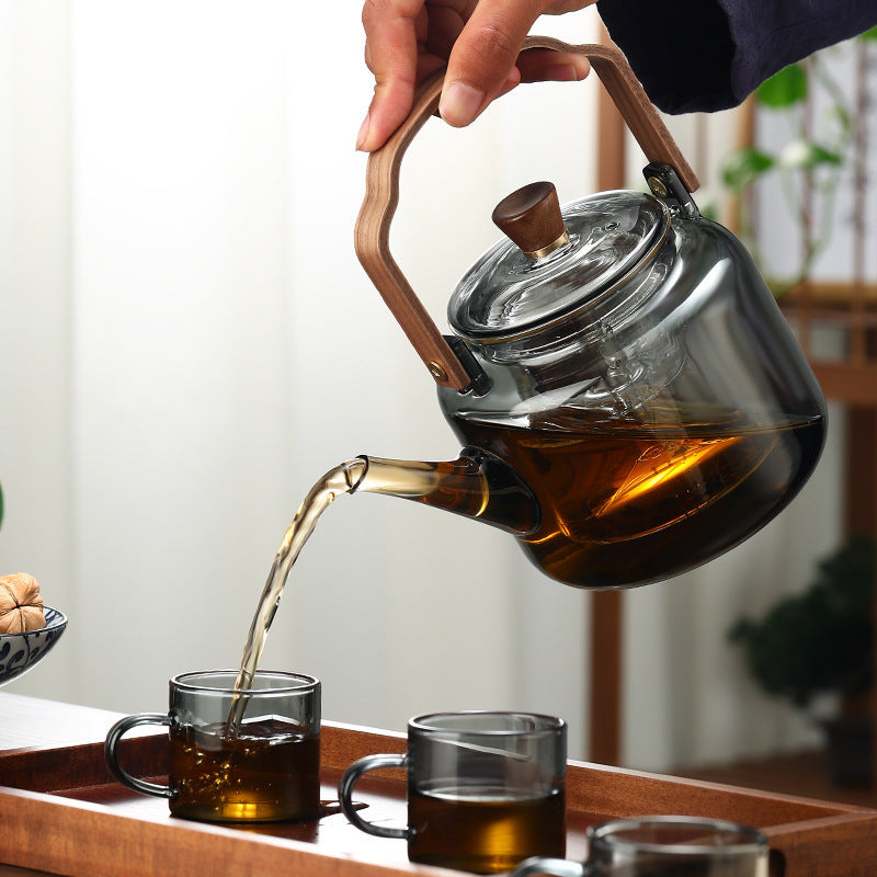 Borosilicate Glass Loop-handled Teapot Large Capacity Teapot Anti-cracking