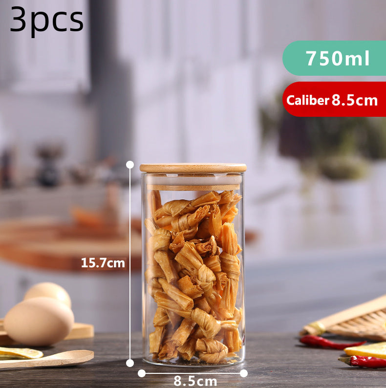 High Borosilicate Glass Sealed Jar Transparent Household