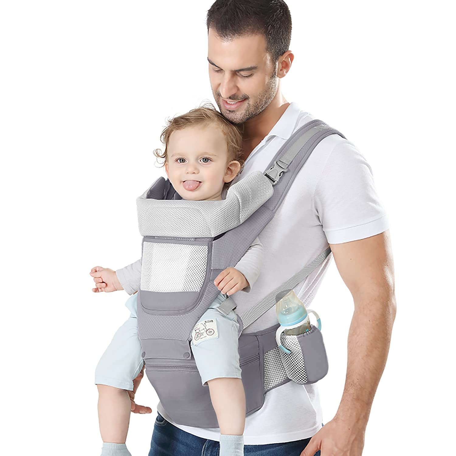 Style de câlin, avant et arrière. Sortez et serrez votre bébé dans vos bras.